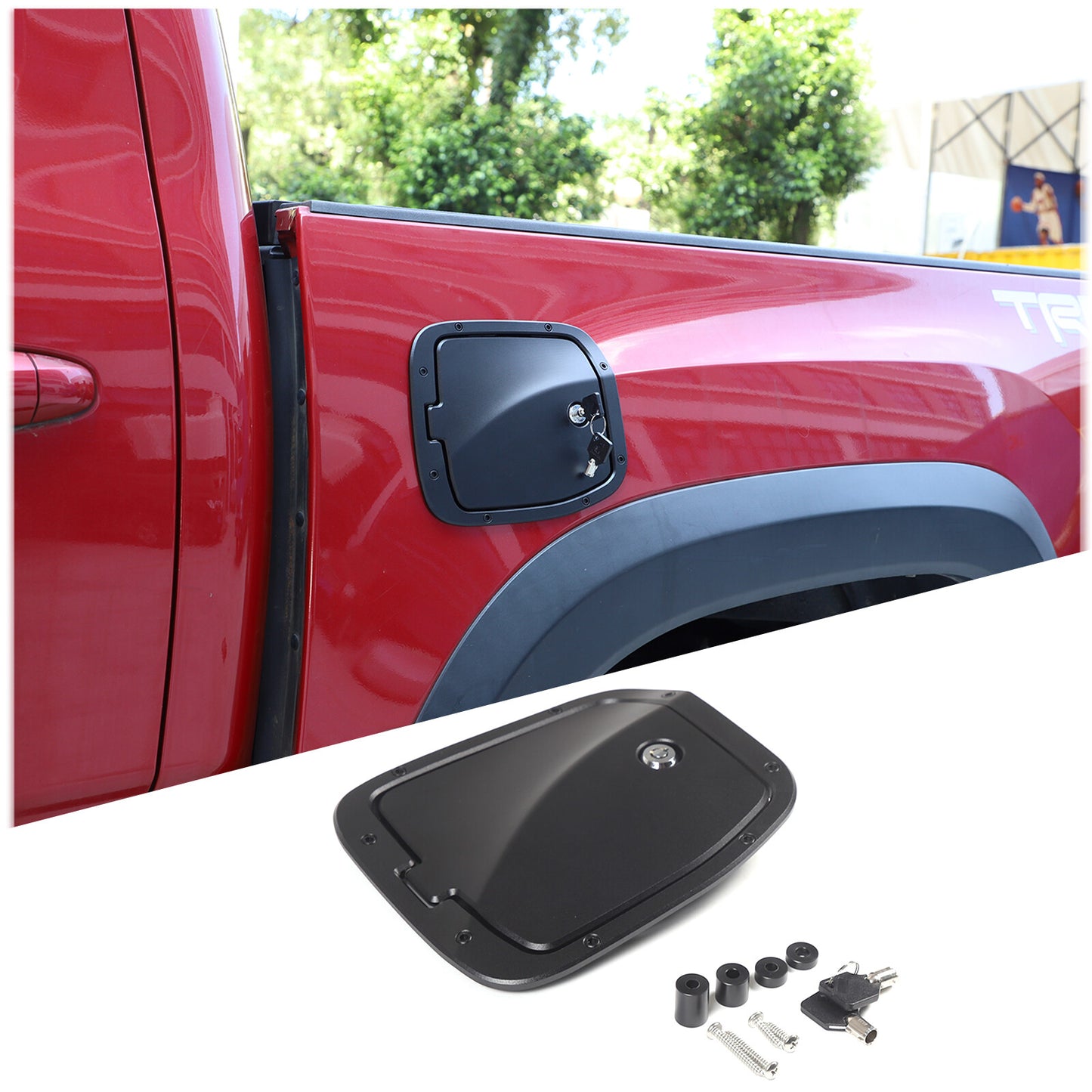 Matte black rearview mirror cap trim for Toyota FJ Cruiser 2007-2021