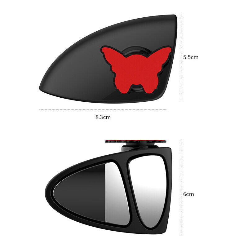 2-Pack Universal Car 360° Rotating Wide-Angle Blind Spot Mirrors n