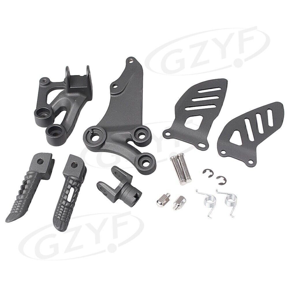 Front Rider Foot Pegs Rearset Footrest Fit for Suzuki GSXR600 GSXR750 06-2010 Black