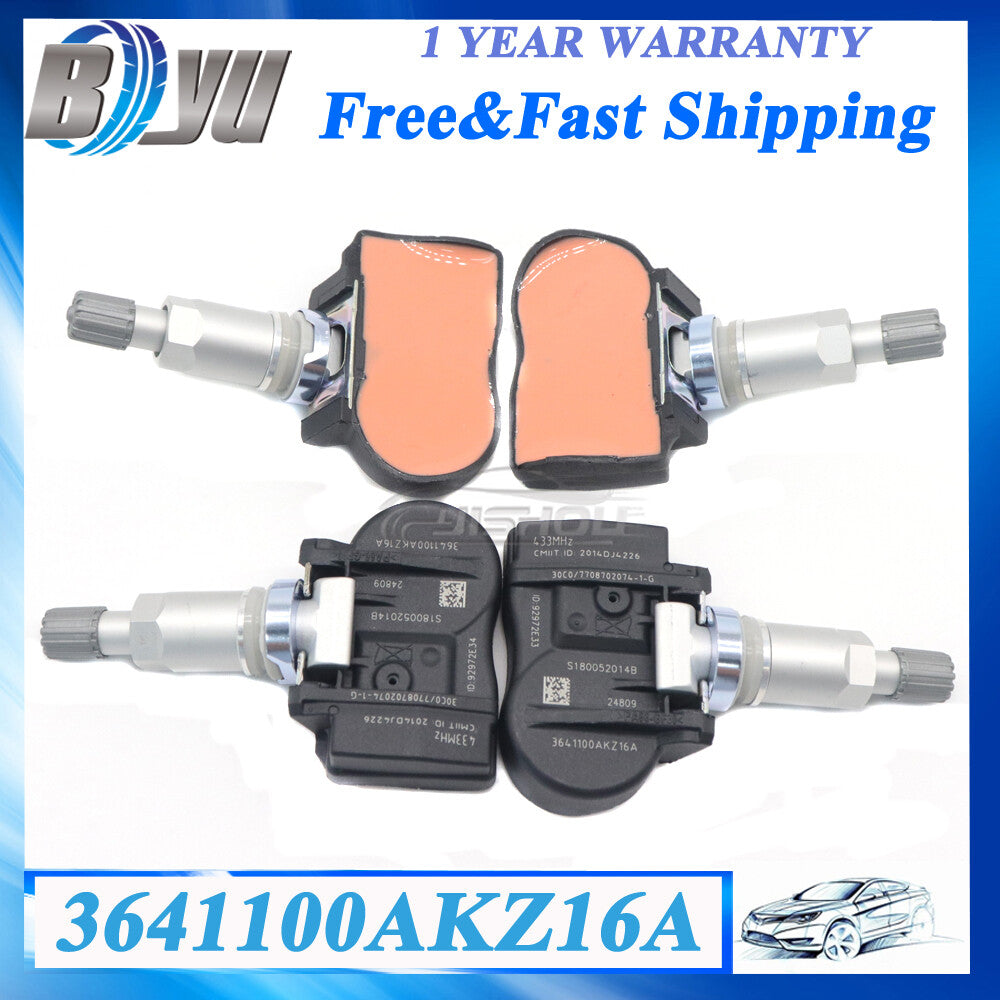 Set of 4PCS Tire Pressure Sensor 433MHz TPMS For Harvard H5 H6 3641100AKZ16A NEW