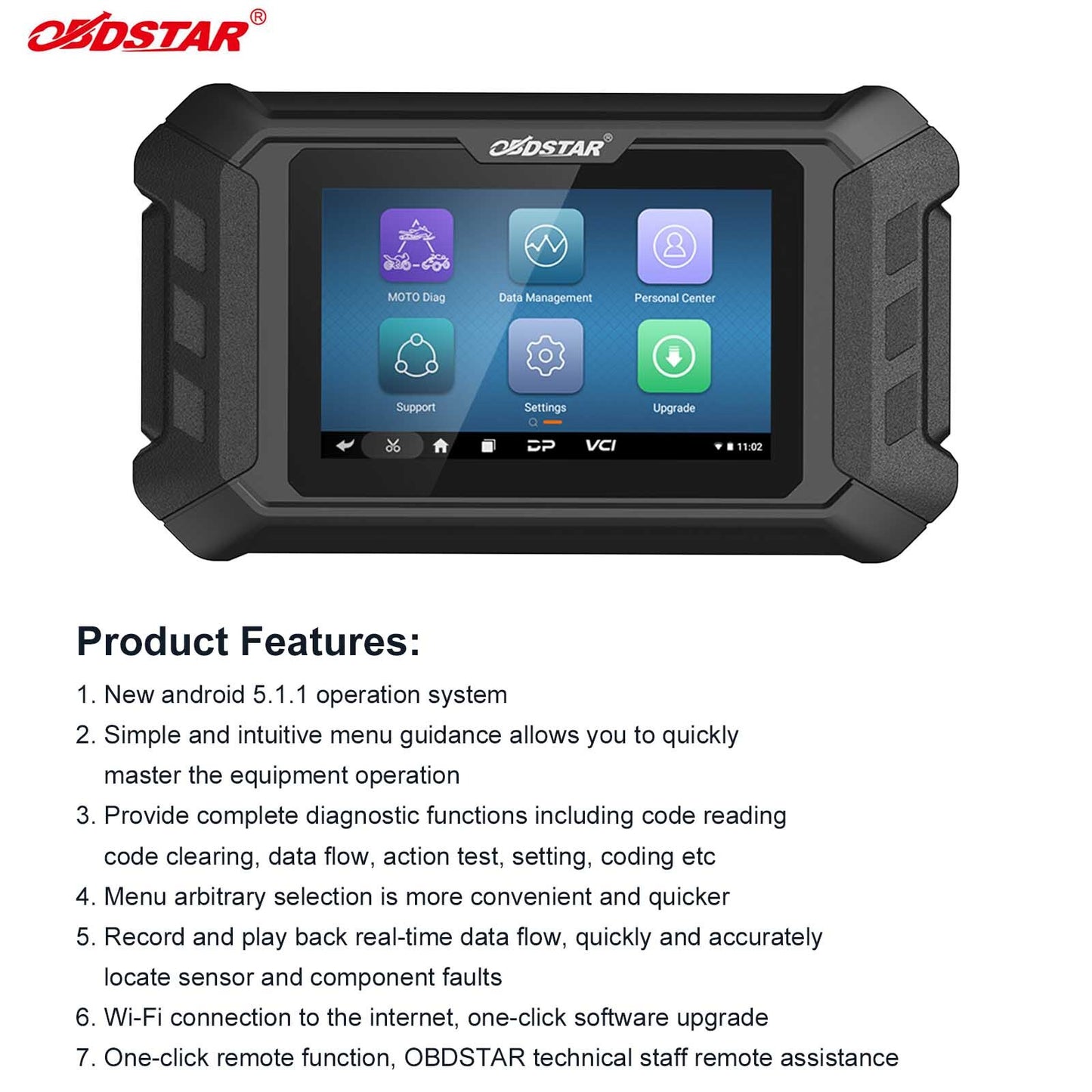 OBDSTAR ISCAN FOR PIAGGIO Motorcycle Diagnostic Scanner tool code clearing,