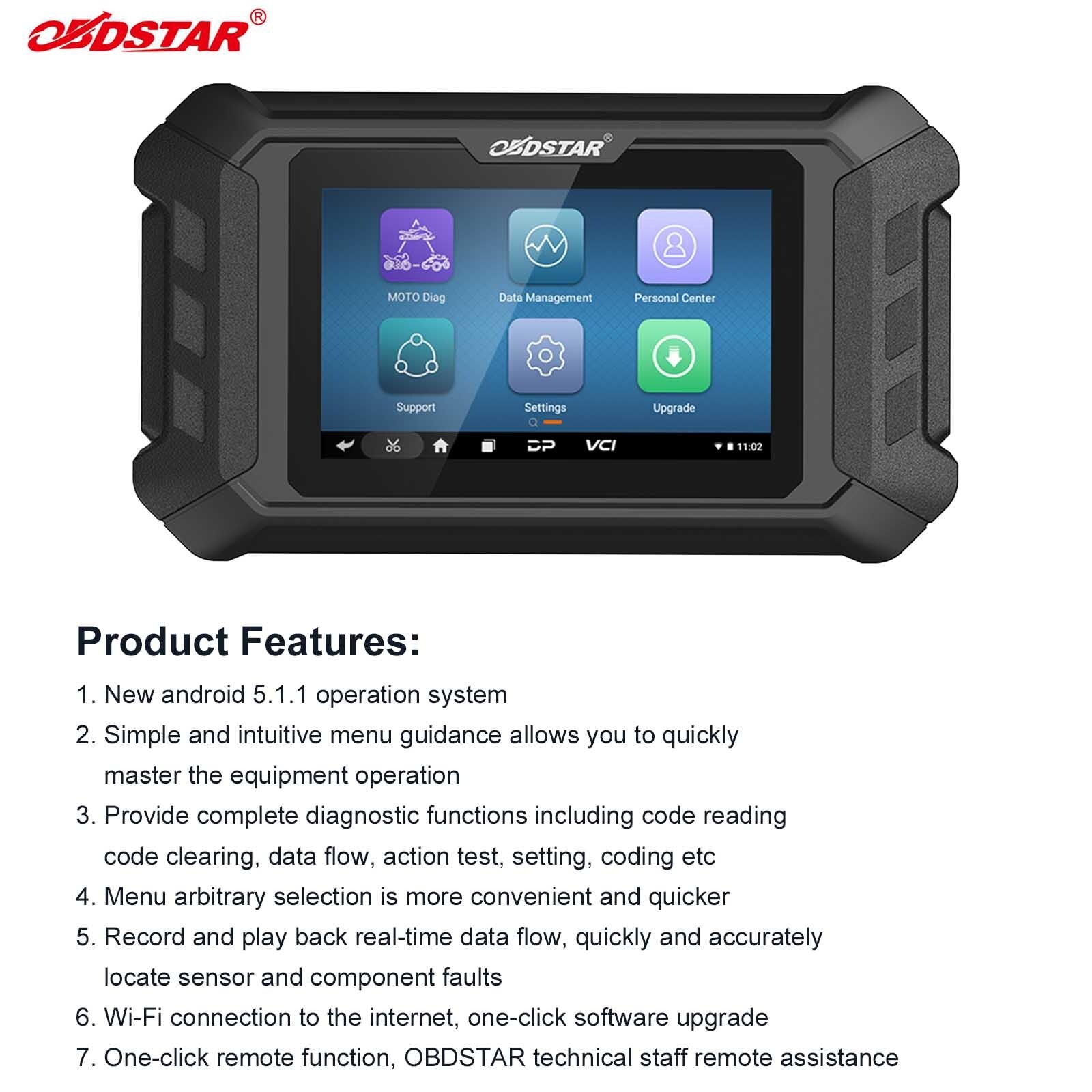 OBDSTAR ISCAN FOR PIAGGIO Motorcycle Diagnostic Scanner tool code clearing,