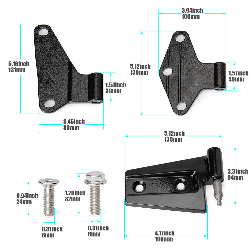 16-piece body door hinge replacement kit for Jeep for Wrangler JK 2007 - 2018