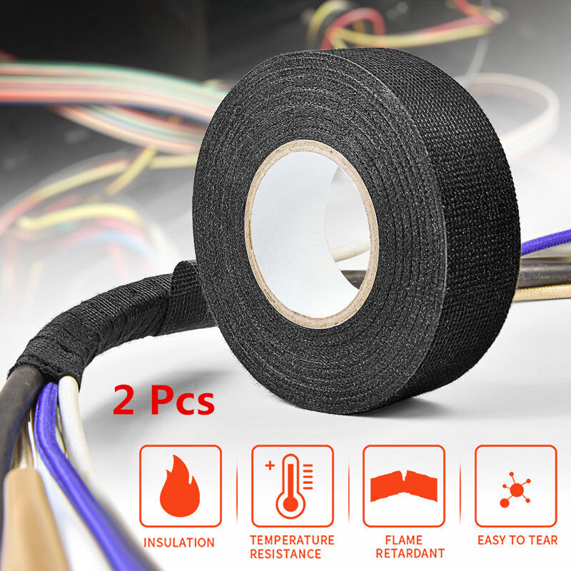 Car Cable Organzier Tape Harness Wiring Loom Protection Electrical Heat Tape 2x