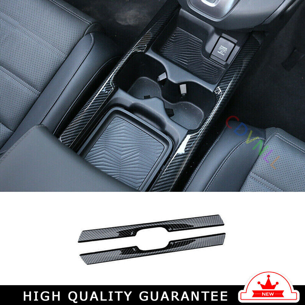 Gear Shift Both Side Cover Trim 2PCS for Honda CR-V CRV 2017-2022 Carbon Fiber