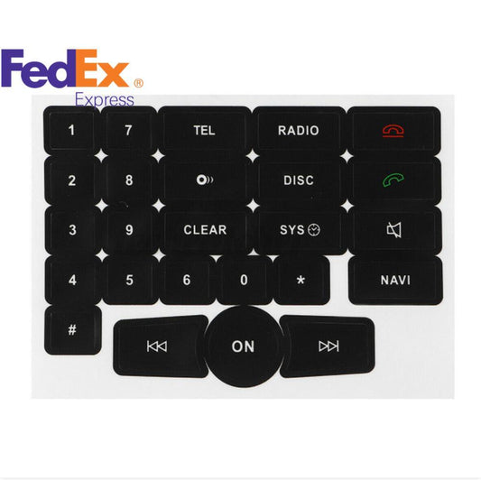 Black Steering AC Climate Window Button Kit Decals Sticker for Mercedes for Benz V2 Q