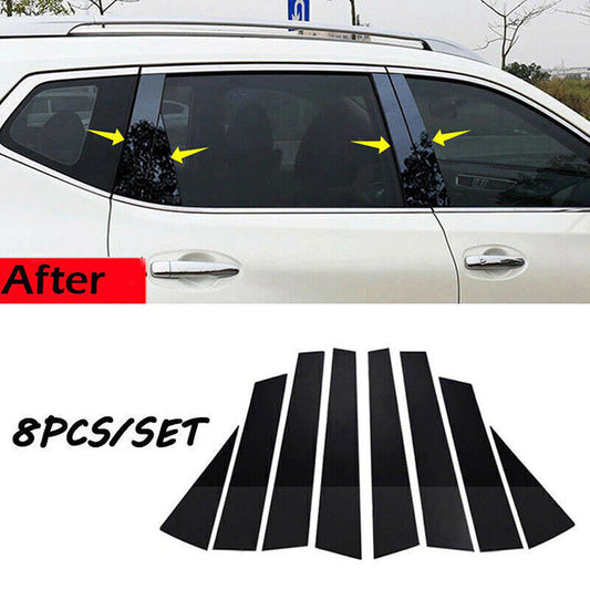 Piano Black Pillar Post Door Window Molding Strip for Nissan Qashqai J11 16-2022