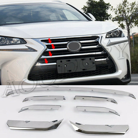 Chrome Front Bumper Grille Moulding Cover Trim for LEXUS NX200T 300H 200 2012-17