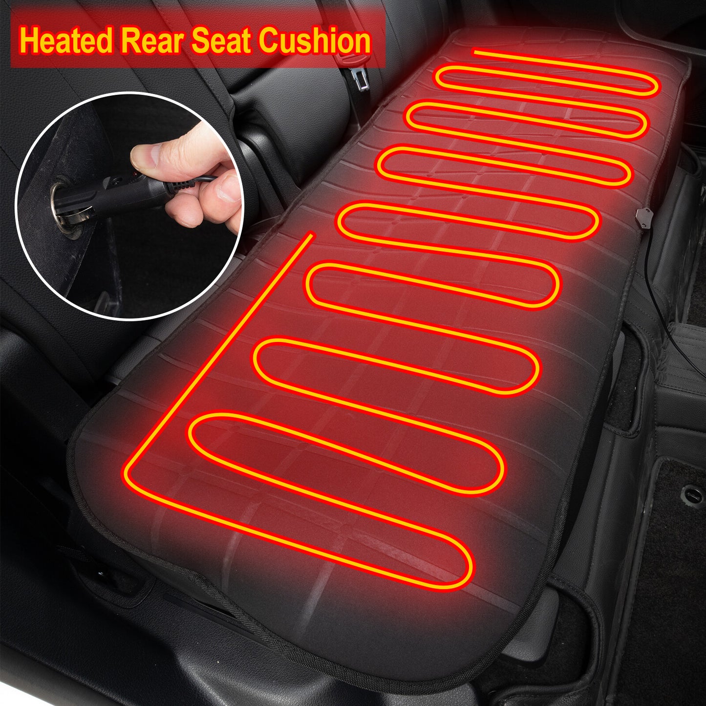 Car for Seat Heater 12V DeLuxe 2-Stage Heating Pad for Seat Pad Car Q