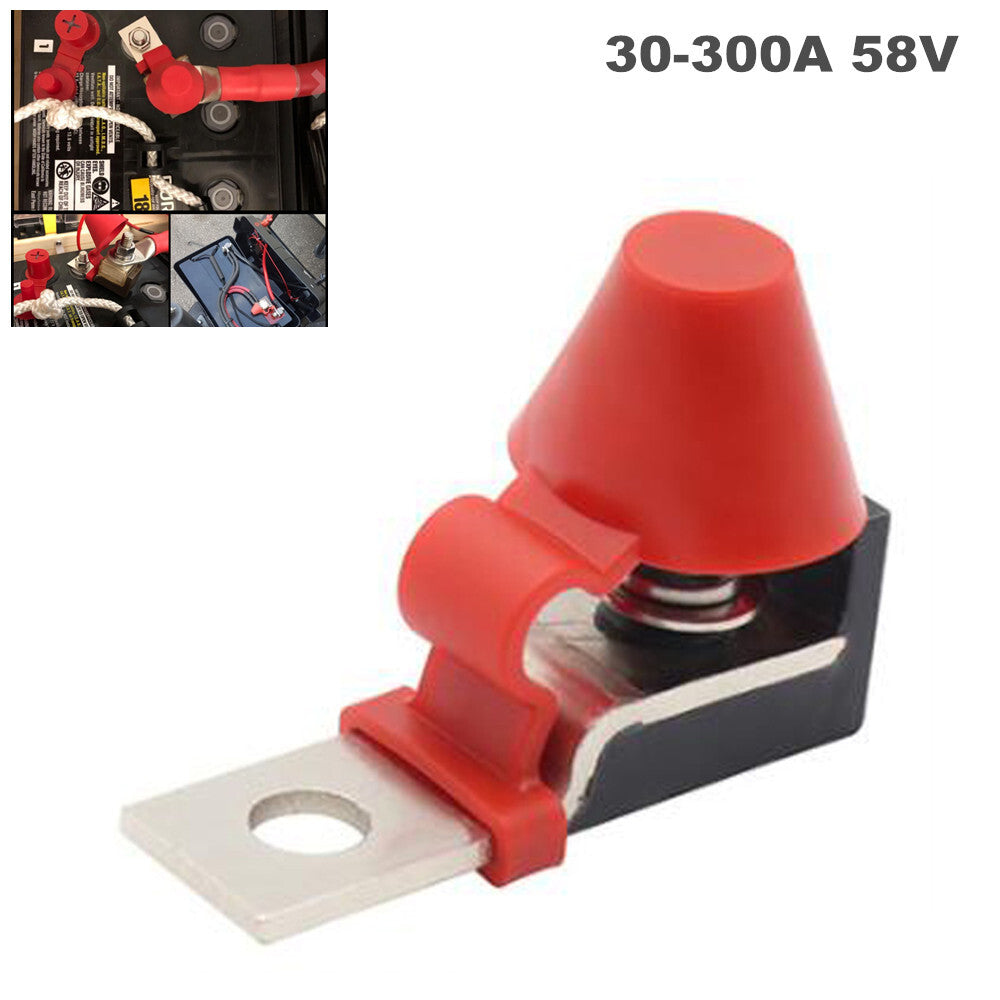 30-300A 58V Automotive, Marine, and RV Battery Terminal Fuse Block with Single Stud 5/16 M8- n