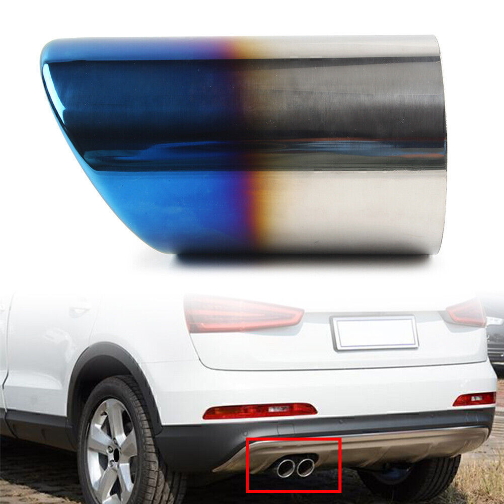 Car Stainless Steel Rear Exhaust Pipe Tail Muffler Tip for Audi Q3 2012-2021 Q