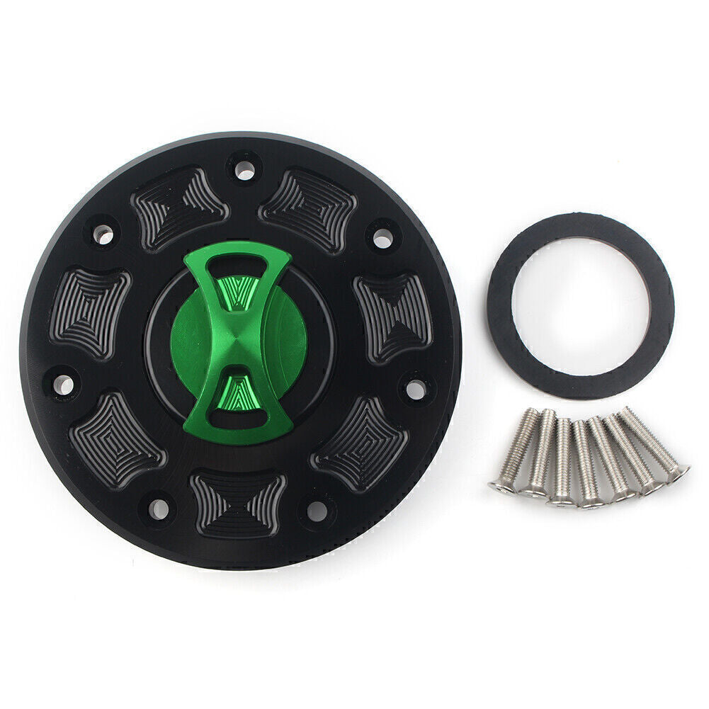 Green Fuel Gas Tank Cap Cover for Kawasaki 500 ZX-6 ZX-7 ZX-9 ZRX-1100