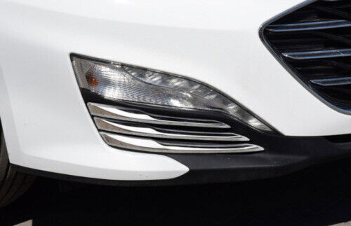 for Chevrolet Malibu 19-2024 Silver Steel Front Bumper Fog Light Lamp Strip Trim