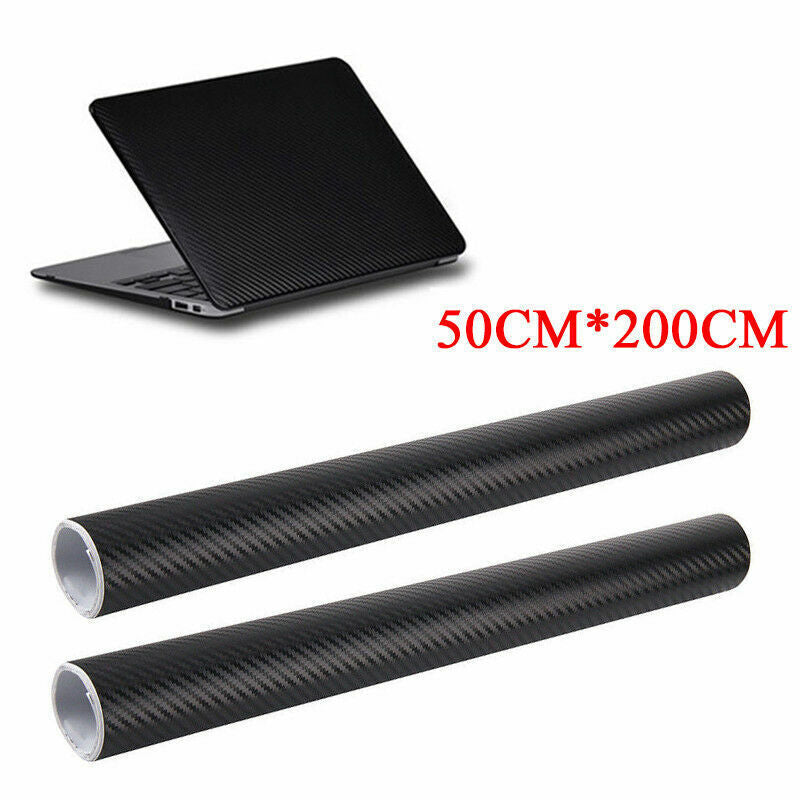 2-pack 50x200cm Car 3D Carbon Fiber Vinyl Self-Adhesive Roll Stickers/Decals n