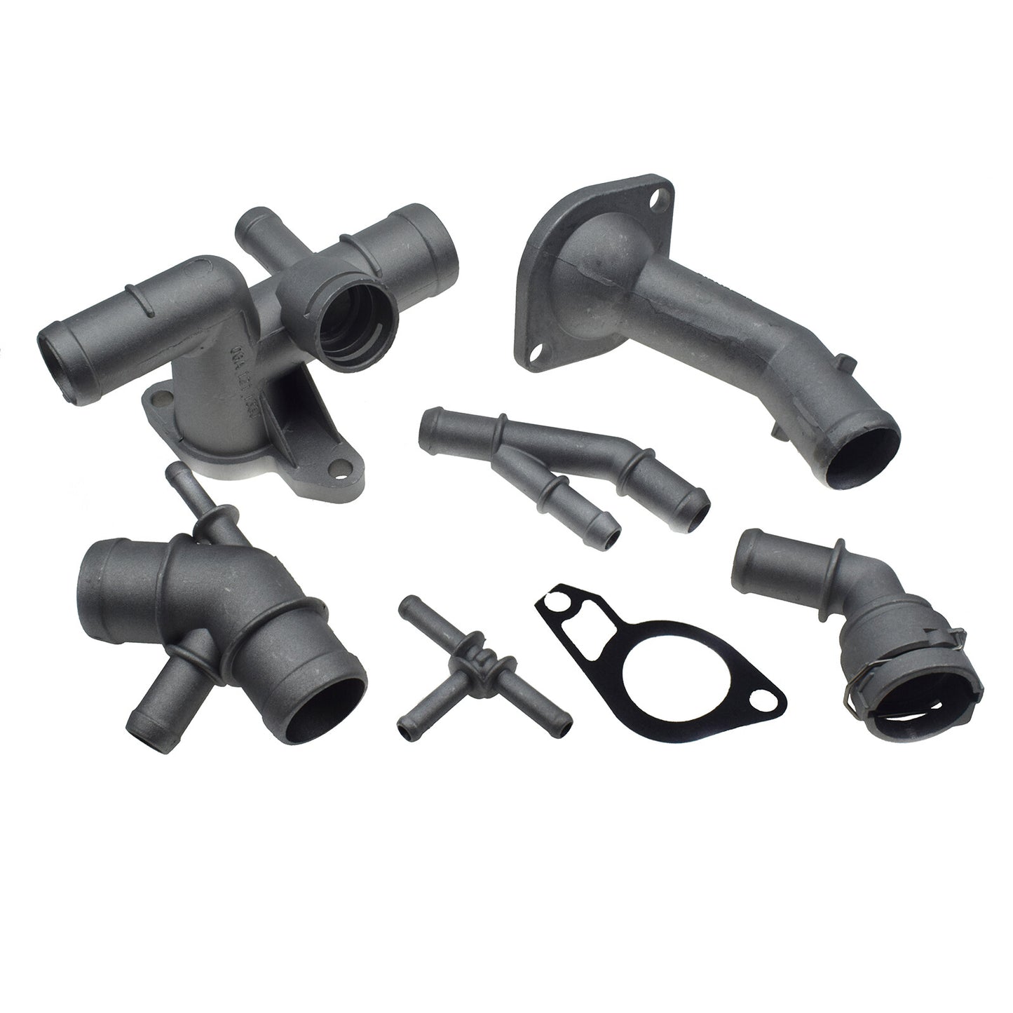 6-Piece Aluminum Coolant Flange Upgrade Kit for Golf MK4 for Jetta GTI 1.8T (May 2000) n