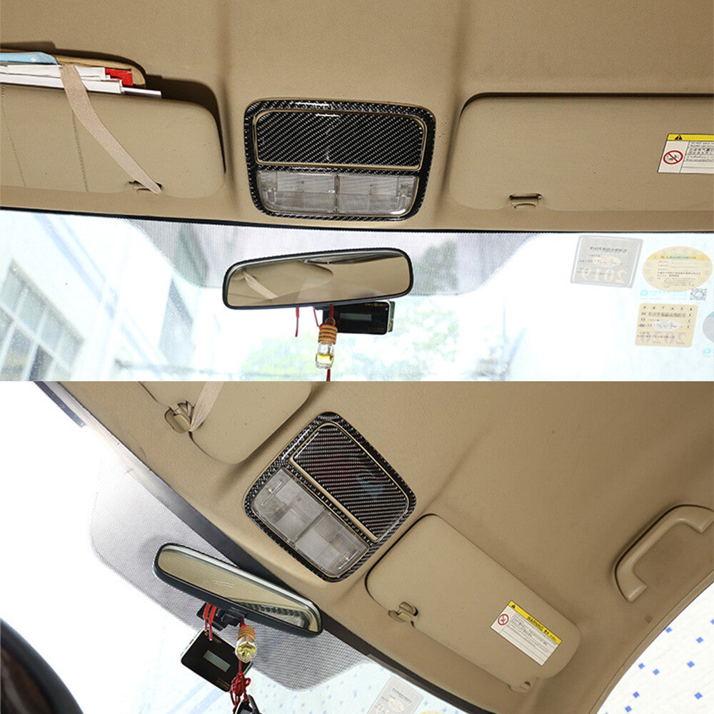 2¡ÁCarbon Fiber Front Reading Light Lamp Panel Cover for Honda CR-V CRV 2007-2011