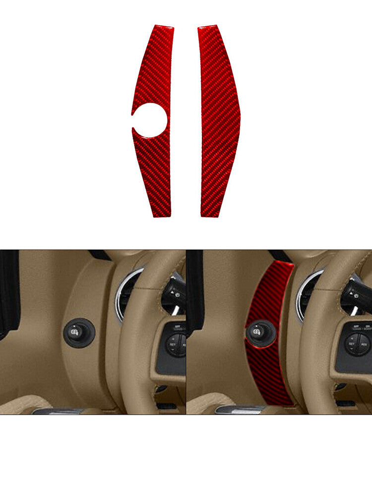 Red Carbon Fiber Front Door Pull Cover for Jeep for Wrangler JL 2018+ Gladiator 20+ v