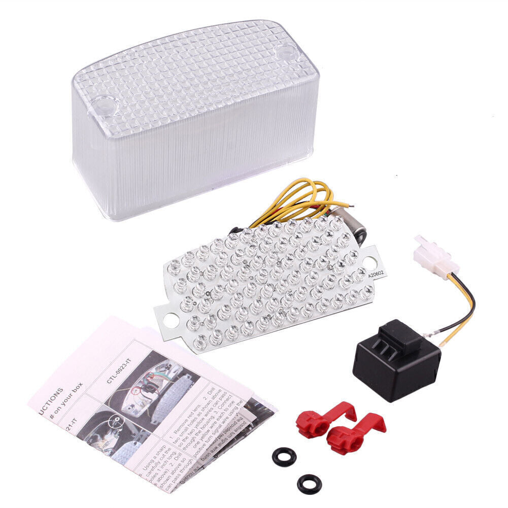 for HONDA MAGNA 97-07 Clear LED Turn Signals Brake Lights Running Light