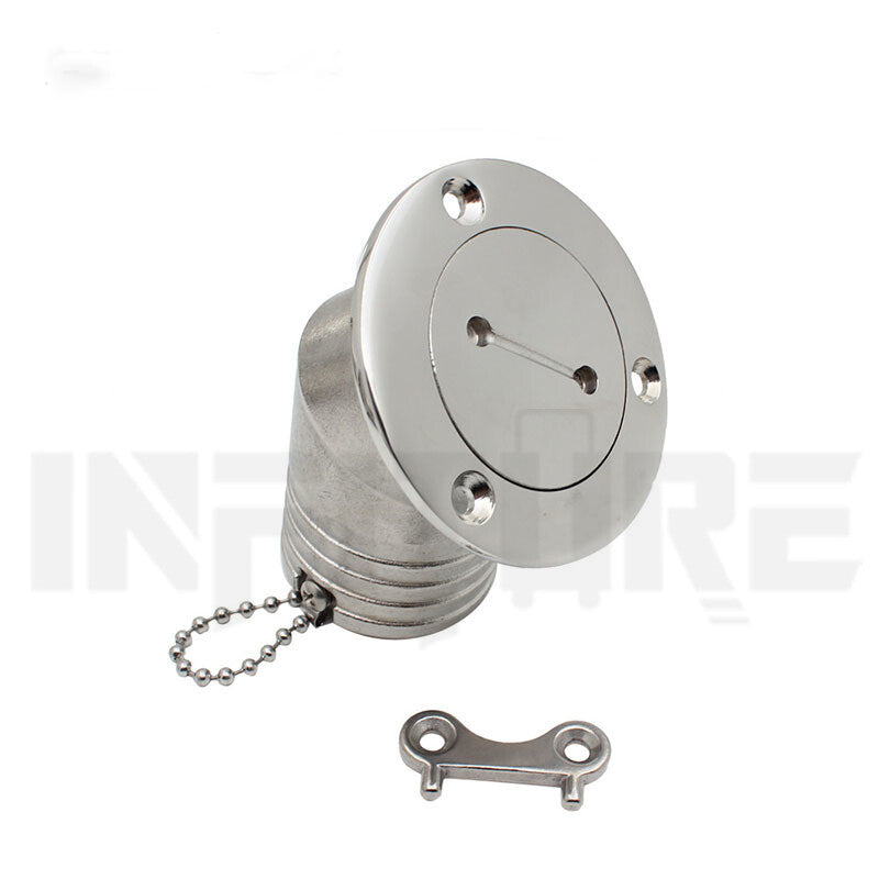 38MM Fuel Boat Fuel Deck Filler For Marine 316 Stainless Steel key Flush Mount