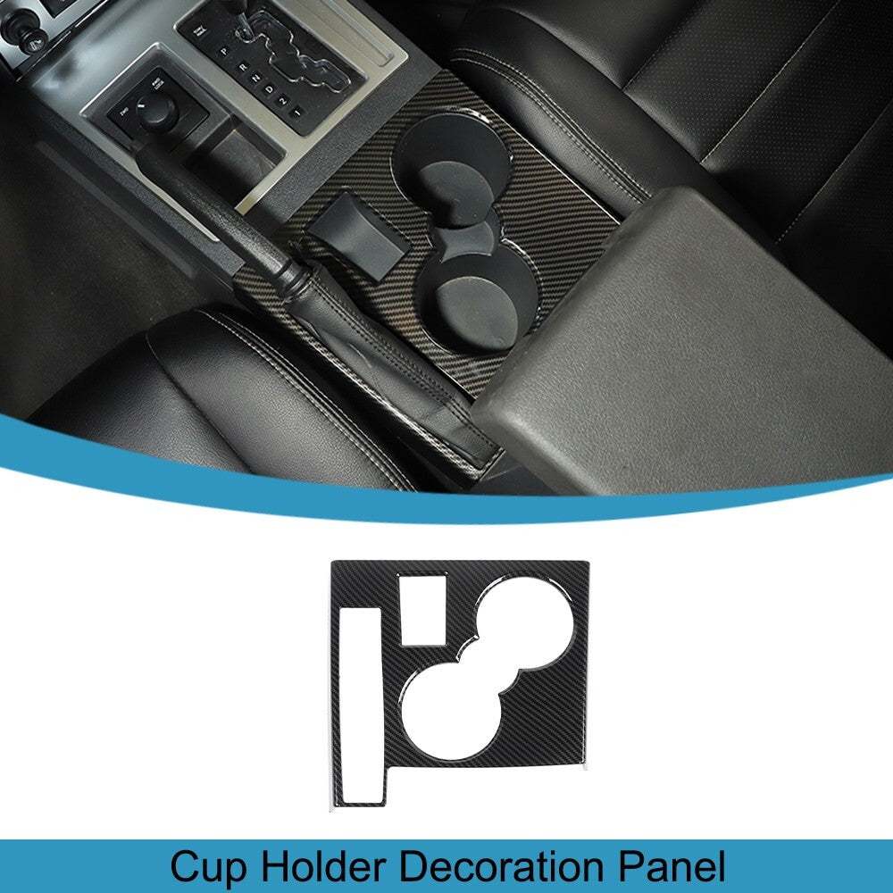 Carbon Fiber Water Cup Holder Panel Trim for Dodge Nitro/ for Jeep Liberty 2007-2012