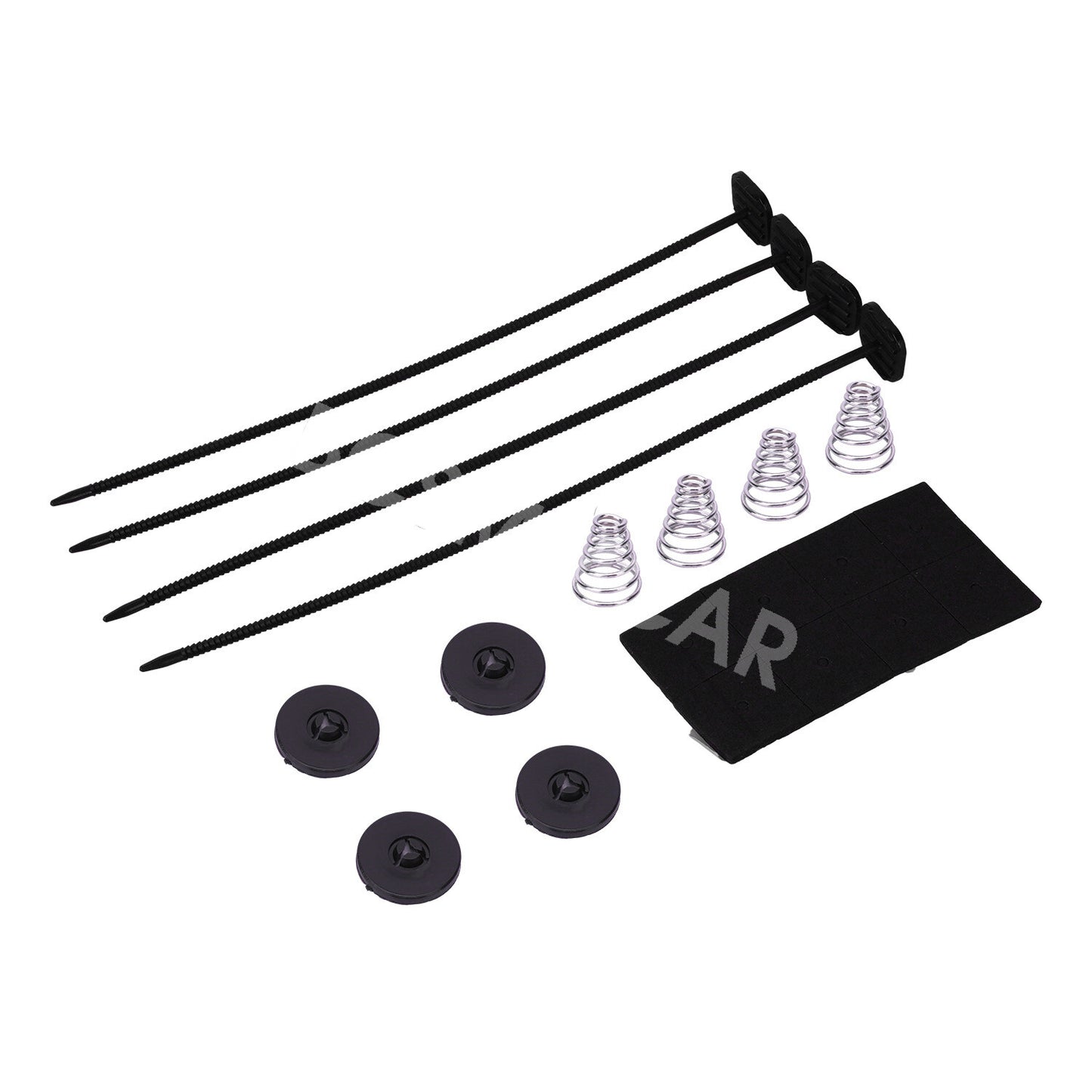 Power Radiator Fan Mount Kit Tie Strap Kit Zip Straps Spring Foam pad Cable Tie Q