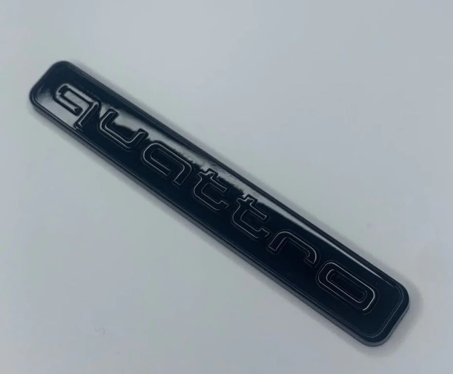 2 Car Side Fender Rear Boot Emblem Sticker Black White American Flag for - v