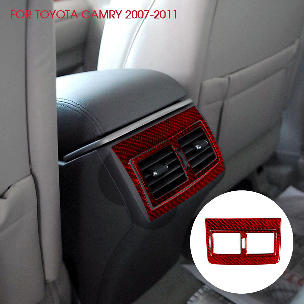 Interior Carbon Fiber Center Armrest sides Trim Cover for Camry 2012-2014 v
