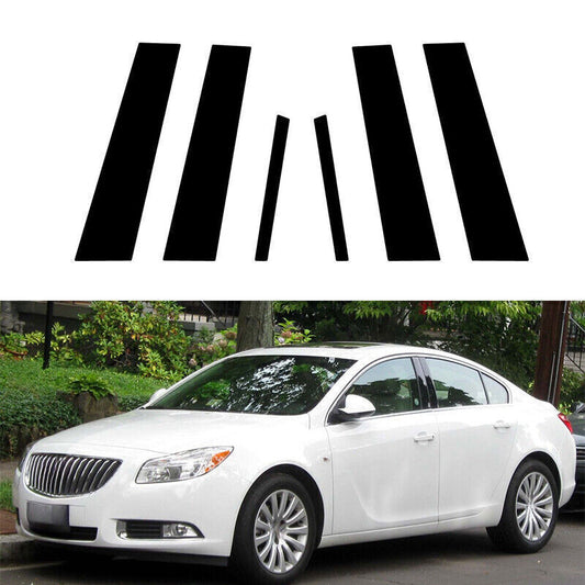 Piano Black Pillar Posts Door Window Molding Strip Trims for Buick Regal 11-2017