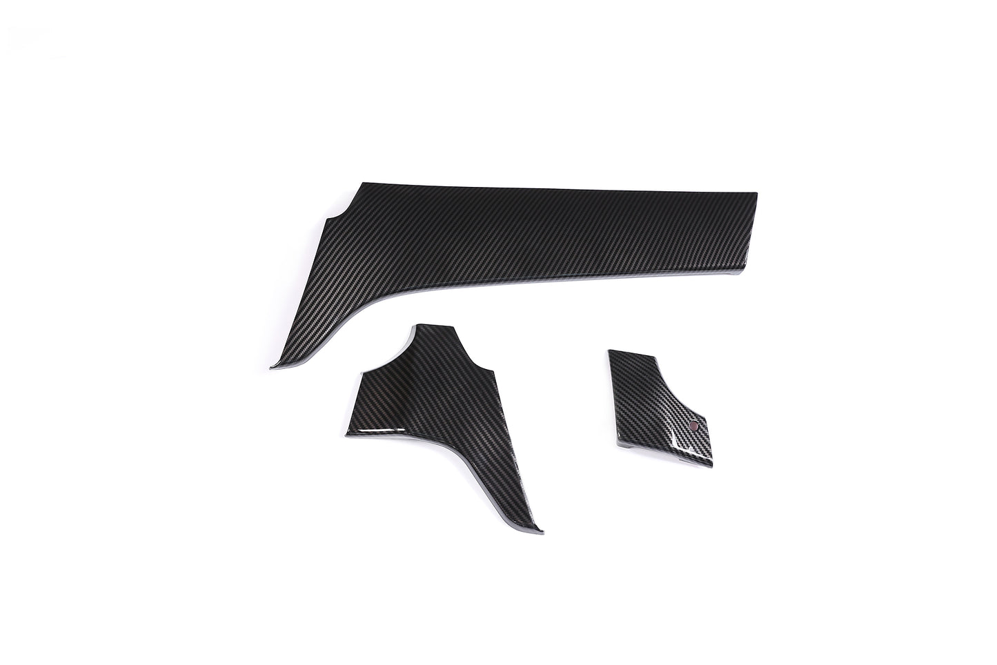 Red carbon fiber armrest box switch button decorative cover suitable for Corvette C8 2020-2023- v