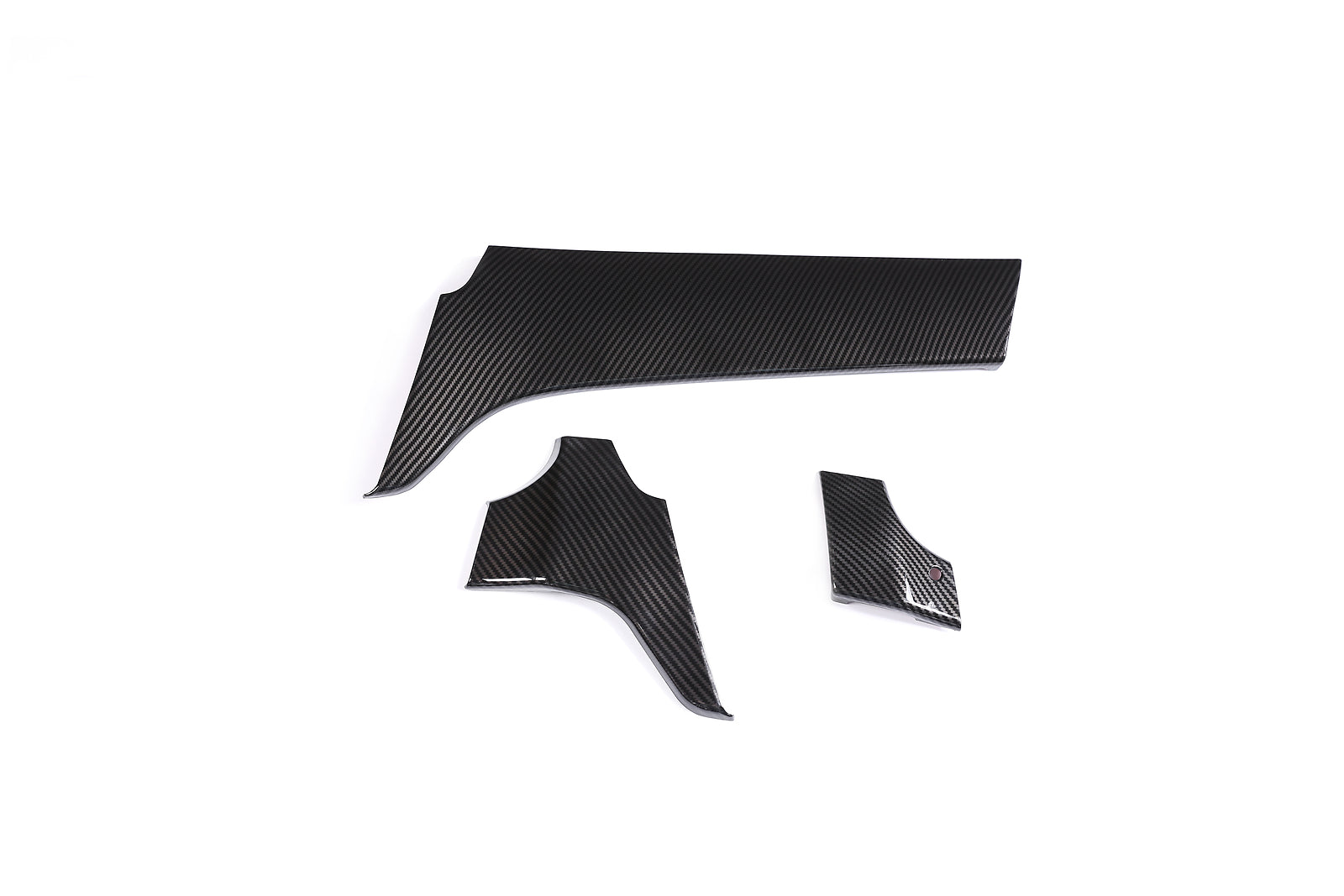 Red carbon fiber armrest box switch button decorative cover suitable for Corvette C8 2020-2023- v