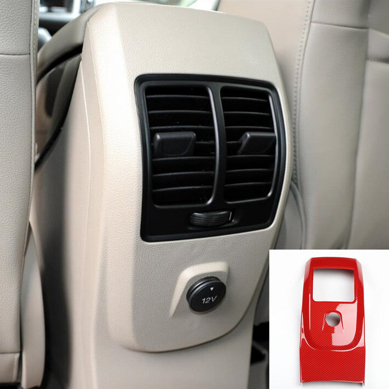 For 2013-2016 Escape ABS Red Carbon Rear Air Outlet Vent Panel Trim Cover n