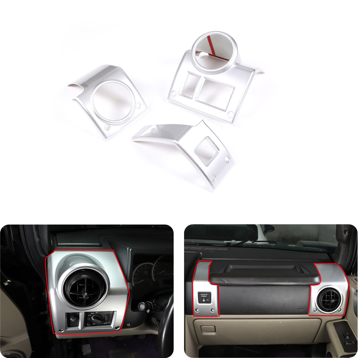 ABS Carbon Fiber Headlight Switch Cover Trim for Hyundai Santa Cruz 2022 - 23- v