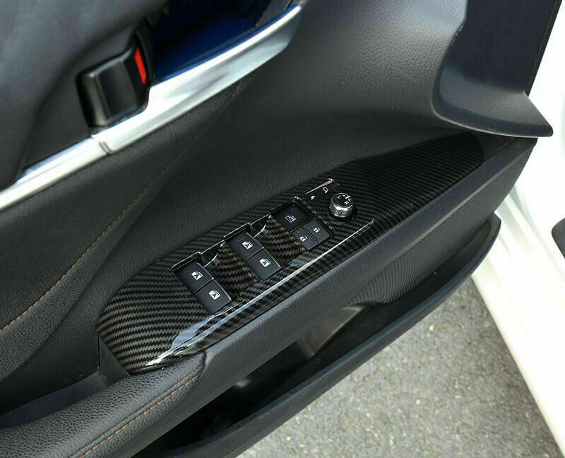 for Toyota for Camry GL 2018-2021 Carbon Fiber Window Lift Panel Switch Cover Trims