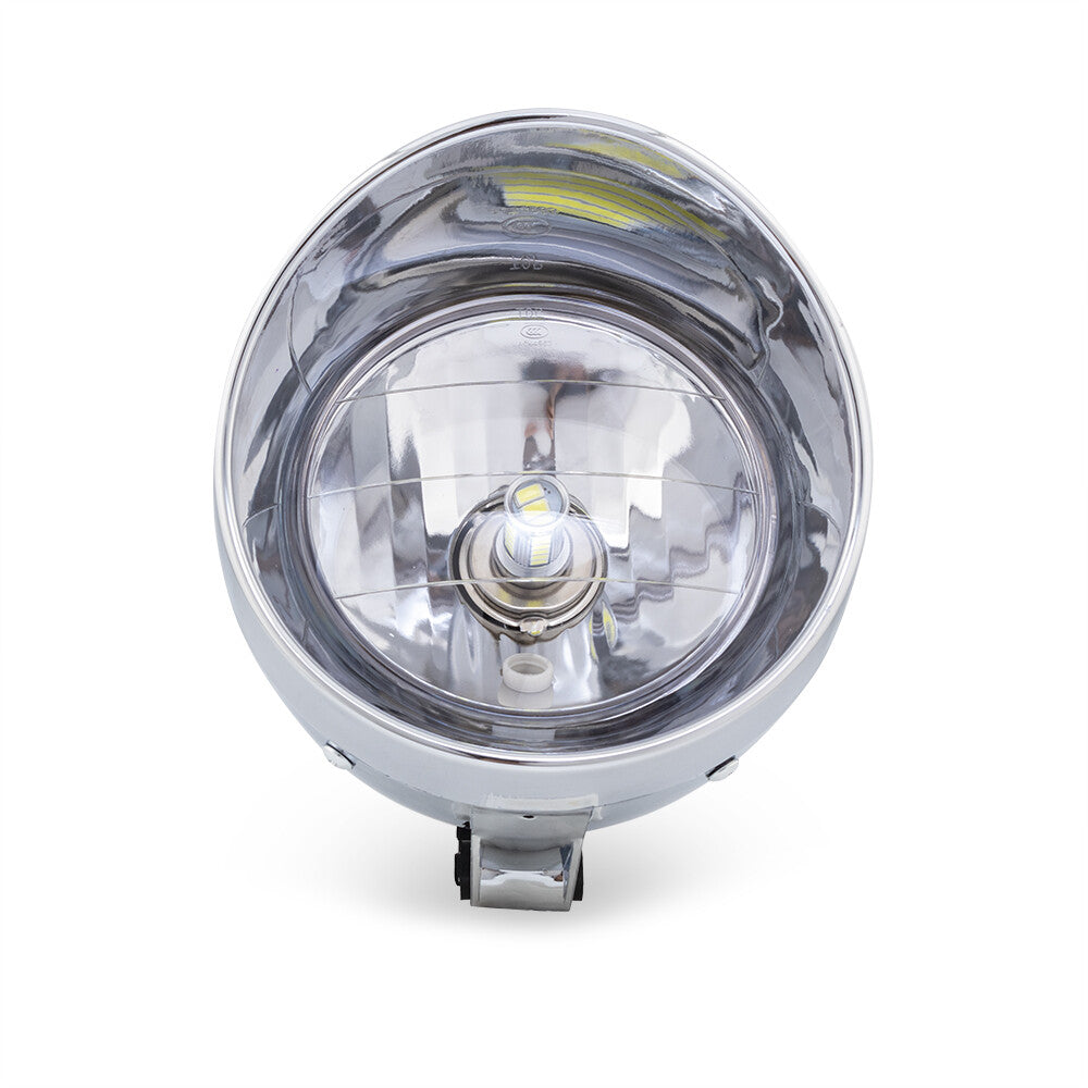 LED Chrome Bullet Headlight for Harley Cruise Chopper for Honda Steed Shadow Custom Q