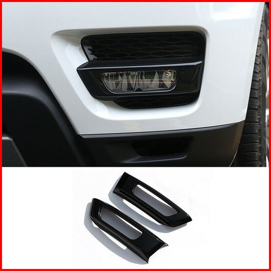 for Rover for Range Rover Sport 2014-17 Black Front Bumper Fog Light Lamp Cover Trim