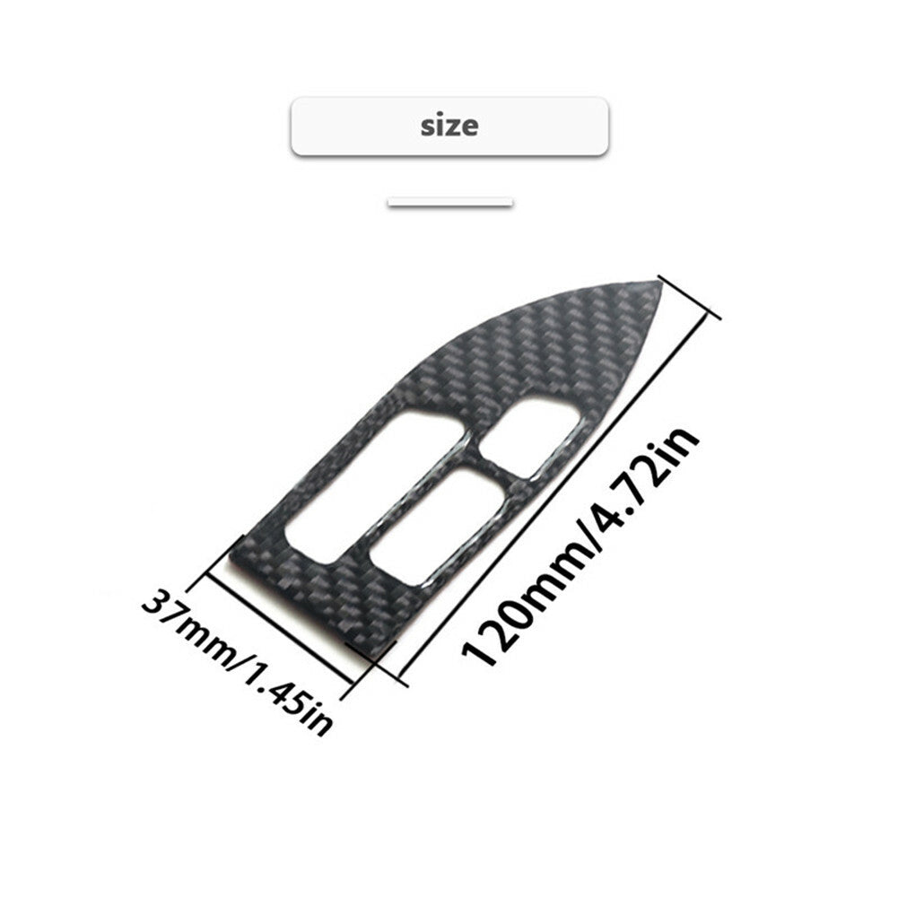 2x Carbon Fiber Steering Wheel Button Cover Trim for Honda Odyssey 2005-2010