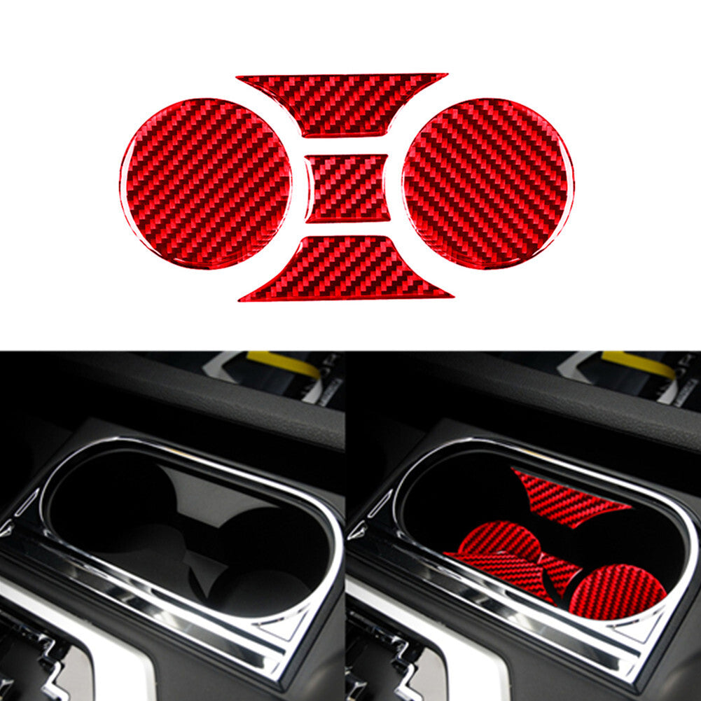 Red Carbon Fiber Key Hole Decorative Cover Trim for Panamera 2010-2016 v
