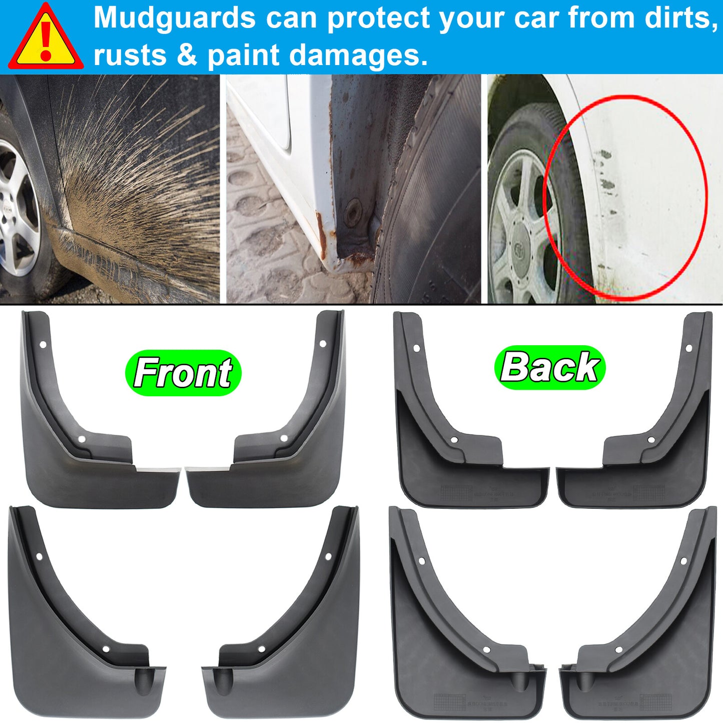 Car Set Mudguard Mud Flaps Splash Guard Fender for Kia Seltos SP2 2020 2021 2022 Q