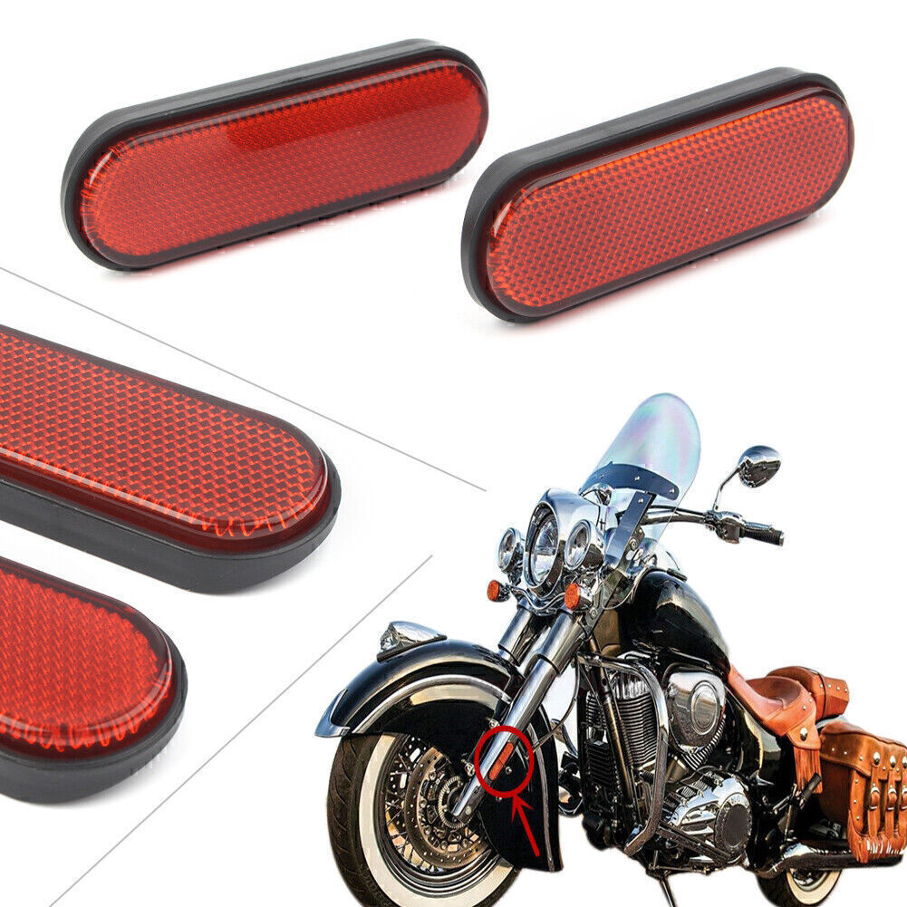 For Victory Judge Hammer-S Hard-Ball 2x Red Front Fork Leg Reflector Cover Q