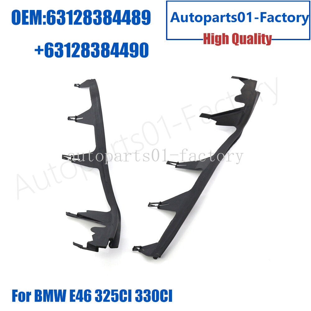 1Pair L+R Headlight Cover Strip Seal Gasket for BMW E46 325CI 330CI