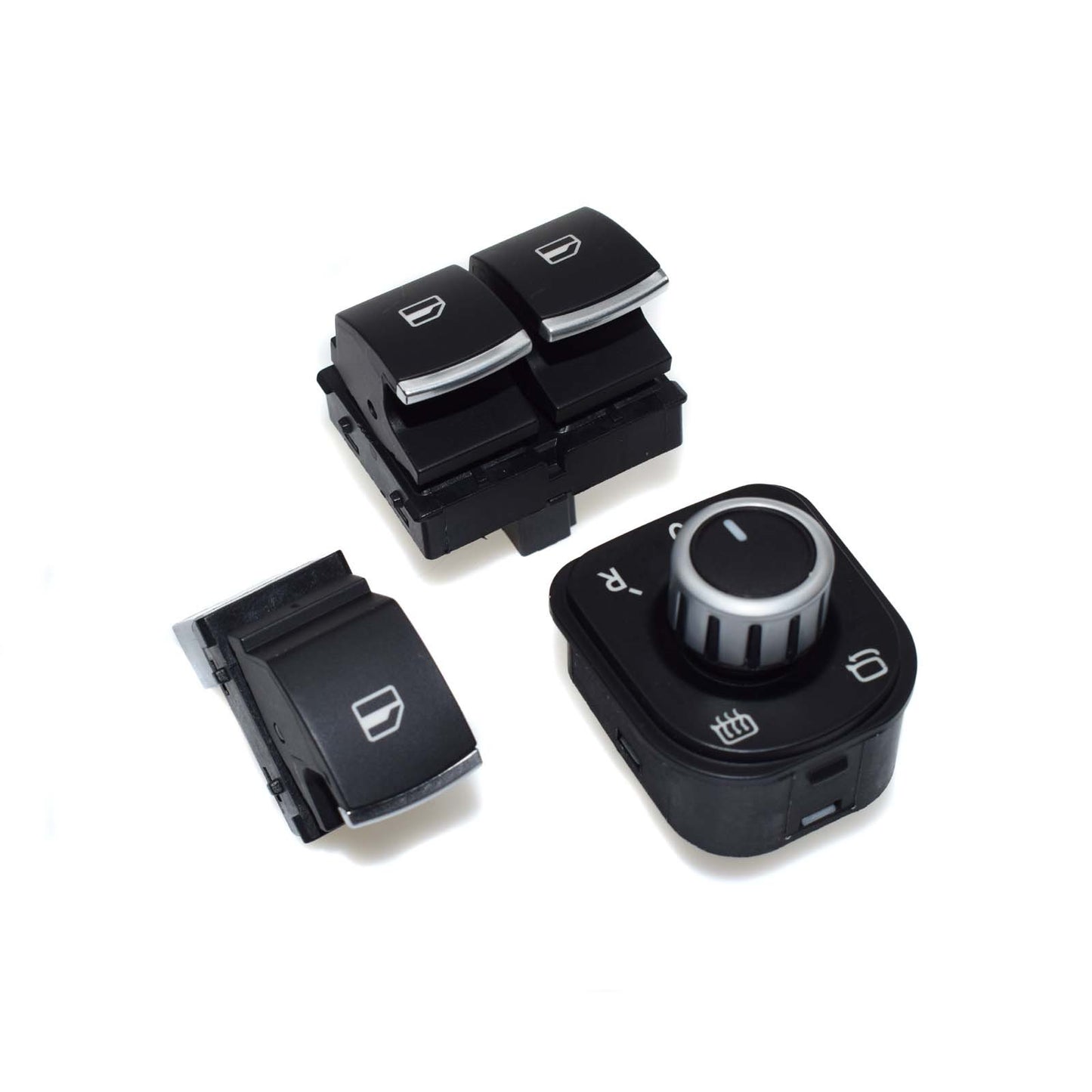 Brand new chrome power window mirror switch kit suitable for Eos, for Golf MK5, MK6, GTI- n