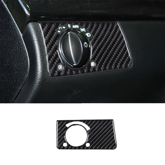 Carbon Fiber Interior Headlight Switch Button Cover Trim for Mercedes-Benz W211