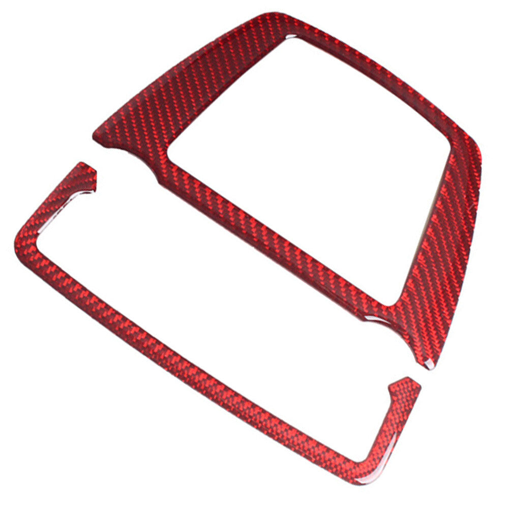 Red Carbon Fiber Dashboard Decal Strip Cover Trim for Model Y 3 2017-2022 v