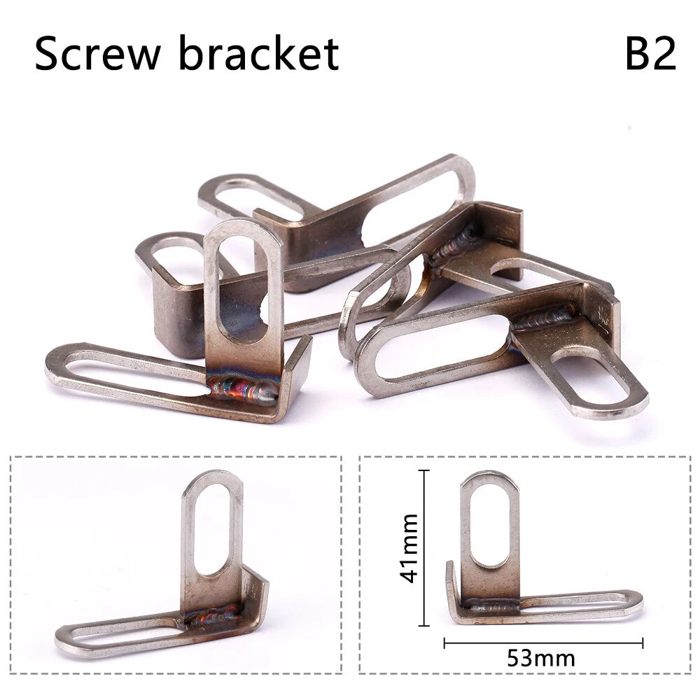 Universal Z-Shaped Stainless Steel Motorcycle Exhaust Mounting Bracket Clamp Kit