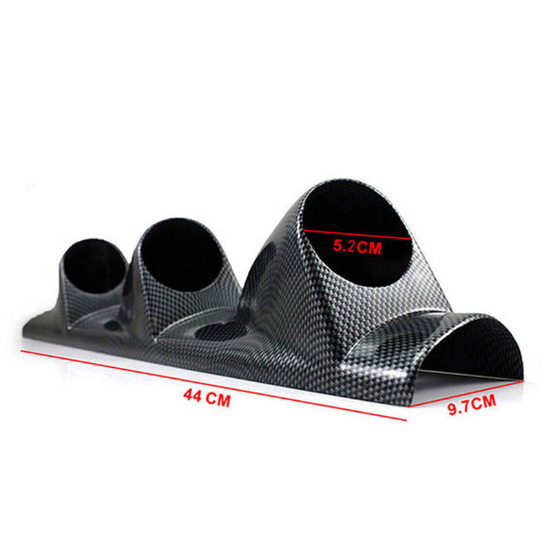 US 52mm 3-Hole A Pillar Dash Panel Mount Carbon Fiber Triple Gauge Pod Holder¡Á1 v
