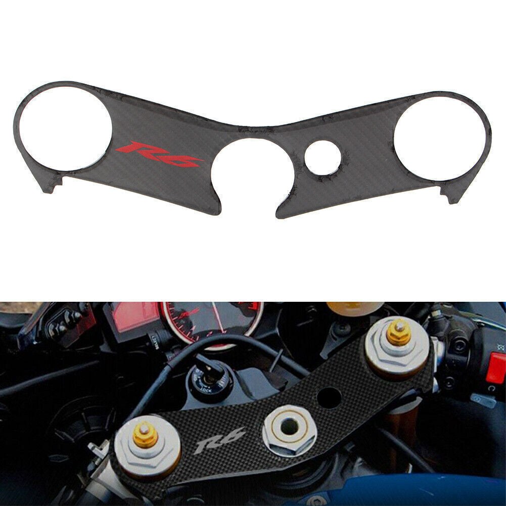 for Yamaha YZF R6 06-2017 Carbon Fiber Look Handle Yoke Cover Protection Sticker