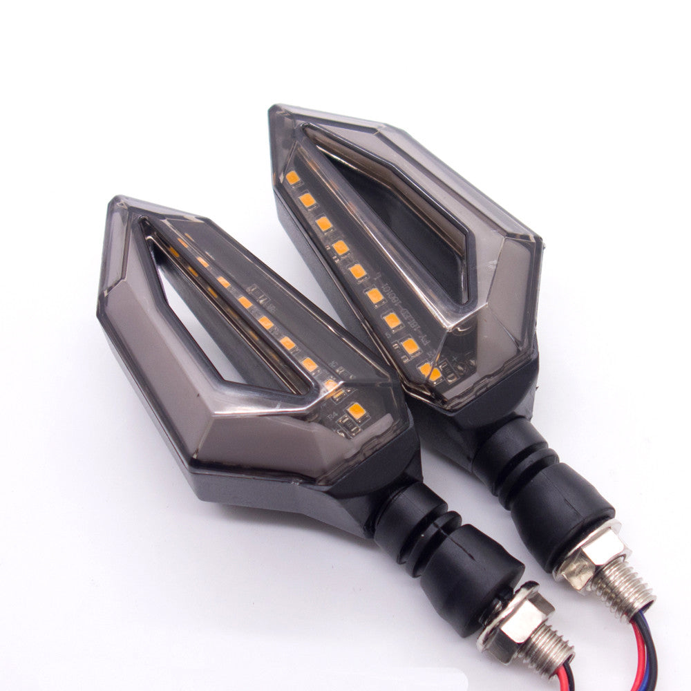 Motorcycle Black LED Double Color Turn Signal Indicator Blinker Light for Yamaha Q
