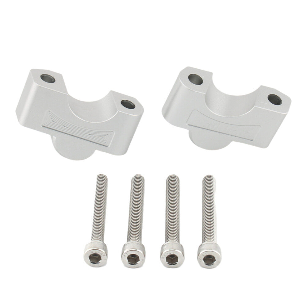 CNC Handlebar Raiser Clamp Extend Mount Silver For Tiger Sport 660 2022 2023-24 Q