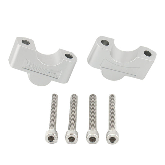 CNC Handlebar Raiser Clamp Extend Mount Silver For Tiger Sport 660 2022 2023-24 Q