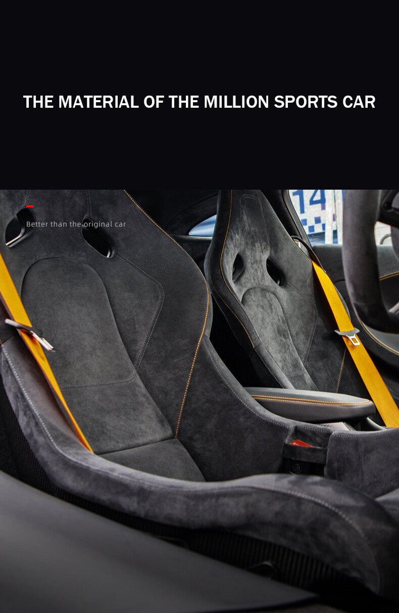  for ford  for Mustang 2009-2013 Black Alcantara Suede Gear Shift Knob Cover Trim Q